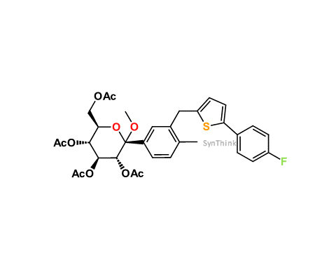 CAS No.: NA - 1-Methoxy Tetra Acetyl Canagliflozin