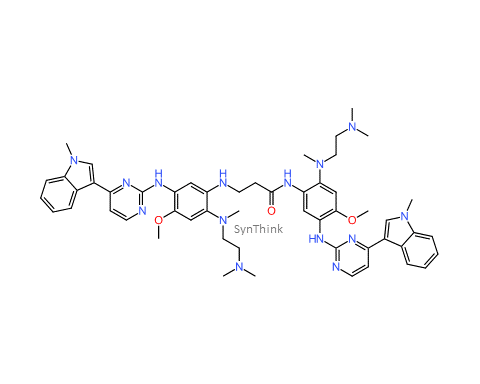 CAS No.: NA - N-(2-((2-(Dimethylamino)ethyl)(methyl)amino)-4-methoxy-5-((4-(1-methyl-1H-indol-3-yl)pyrimidin-2-yl)amino)phenyl)-3-((2-((2-(dimethylamino)ethyl)(methyl)amino)-4-methoxy-5-((4-(1-methyl-1H-indol-3-yl)pyrimidin-2-yl)amino)phenyl)amino)propanamide