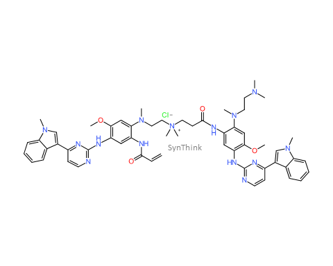CAS No.: NA - N-(2-((2-acrylamido-5-methoxy-4-(4-(1-methyl-1H-indol-3-yl)pyrimidin-2-ylamino)phenyl)(methyl)amino)ethyl)-3-(2-((2-(dimethylamino)ethyl)(methyl)amino)-4-methoxy-5-(4-(1-methyl-1H-indol-3-yl)pyrimidin-2-ylamino)phenylamino)-N
