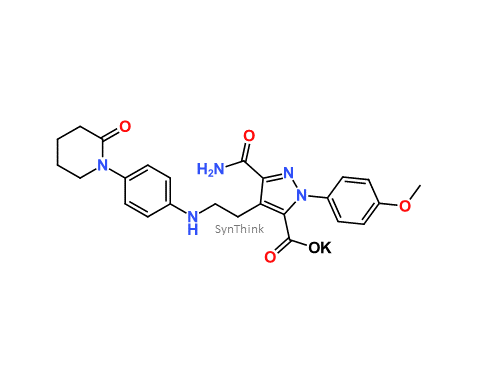 CAS No.: 2206825-81-0 (Free salt) - 3-Carbamoyl-1-(4-methoxyphenyl)-4-(2-((4-(2-oxopiperidin-1-yl)phenyl)amino)ethyl)-1H-pyrazole-5-carboxylic acid