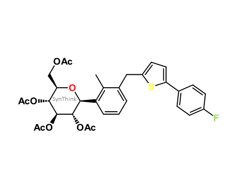 2R3R4R5S6S-2-acetoxymethyl-6-3-5-4-fluorophenylthiophen-2-ylmethyl-2-methylphenyltetrahydro-2H-pyran-345-triyl-triacetate