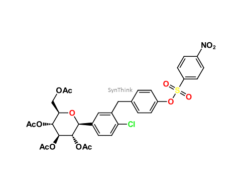 2R3R4R5S6S-2-acetoxymethyl-6-4-chloro-3-4-4-nitrophenylsulfonyloxybenzylpheny-ltetrahydro-2H-pyran-345-triyl-triacetate