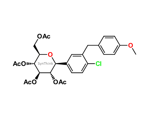 2R3R4R5S6S-2-acetoxymethyl-6-4-chloro-3-4-methoxybenzylphenyltetrahydro-2H-pyran-345-triyl-triacetate
