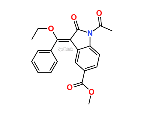 3E-1-Acetyl-3-ethoxyphenylmethylene-23-dihydro-2-oxo-1H-indole-6-carboxylic-Acid-Methyl-Ester