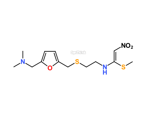 NN-Dimethyl-5-2-1-methylthio-2-nitroethenylaminoethylthiomethyl-2-furanmethanamine