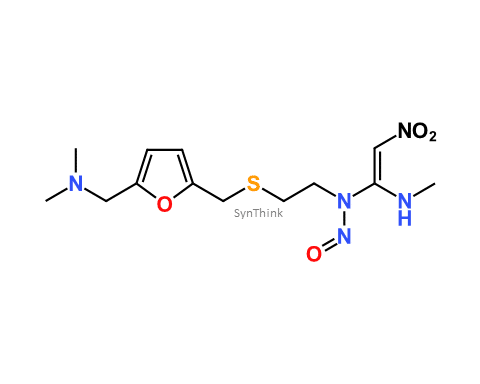 N-2-5-dimethylaminomethylfuran-2-ylmethylthioethyl-N-1-methylamino-2-nitrovinylnitrous-amide