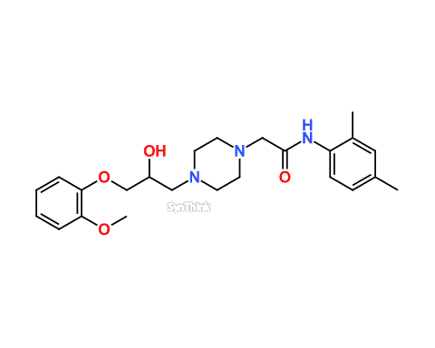 2-4-2-Hydroxy-3-o-methoxyphenoxypropyl-1-piperazinyl-1-24-xylidino-1-ethanone