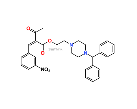 2-4-Benzhydryl-1-piperazinylethyl-Z-2-acetyl-3-m-nitrophenylacrylate