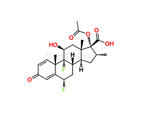 Fluticasone 17-Acetoxy 17-Carboxylic Acid Impurity | 101916-26-1 | Fluticasone Propionate