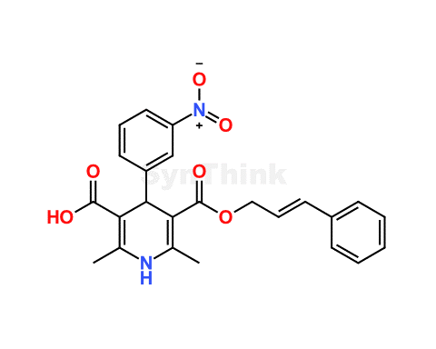 Cilnidipine Cinnamyl Ester Carboxylic Acid Impurity | 123853-41-8 | Cilnidipine