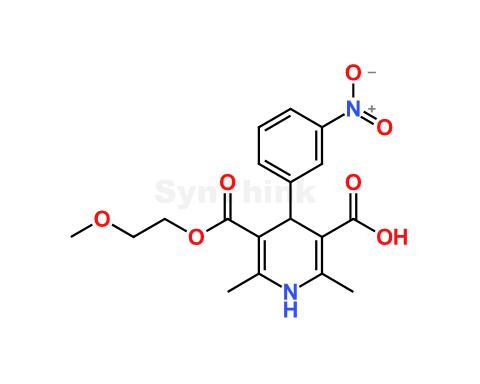 Cilnidipine Methoxy Ethyl Ester Carboxylic Acid Impurity | 74936-76-8 | Cilnidipine