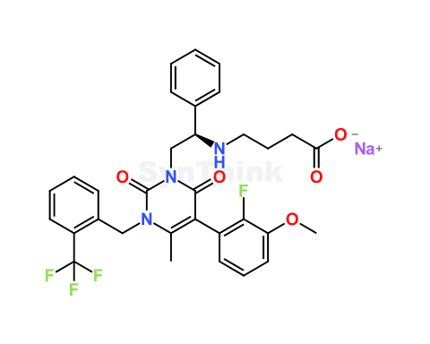 Elagolix 2-Trifluoromethyl Desfluoro Impurity | Elagolix